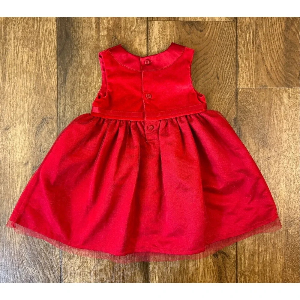 Carters Baby Girl 18 Months Dress Party Holiday Red Christmas‎ Valentines Bow